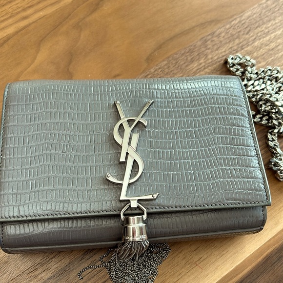 Saint Laurent Small Kat Croc
Embossed Crossbody - Picture 3 of 14
